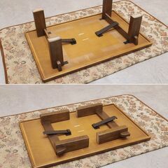 【ヤ取2/26終了】≪zyt1836ジ≫ カリモク家具 脚折座卓 BP4014HW 幅120cm 奥行80cm 1200x800 折りたたみ/折畳/ローテーブル/座敷机/中古家具/宮城県仙台市 61225-13の画像