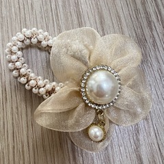 ヘアゴム　ベージュの画像