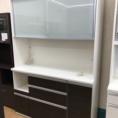 ★ジモティ割あり★ 松田家具 食器棚 ダークブラウン H205×W140×D48 クリーニング済み KJ7887