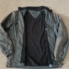 グレー フルジップジャケット上着メンズL L ジャンバー　コートアウトドア釣りの画像