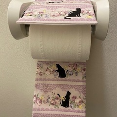 ハンドメイド　トイレットペーパーホルダーカバー 猫