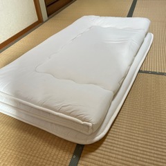 ニトリ　SD羽毛掛け布団、敷布団、毛布3点セットの画像