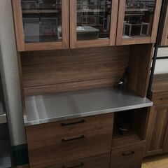 ☆ジモティ割あり☆ 食器棚 ダークブラウン H182×W111×D45
