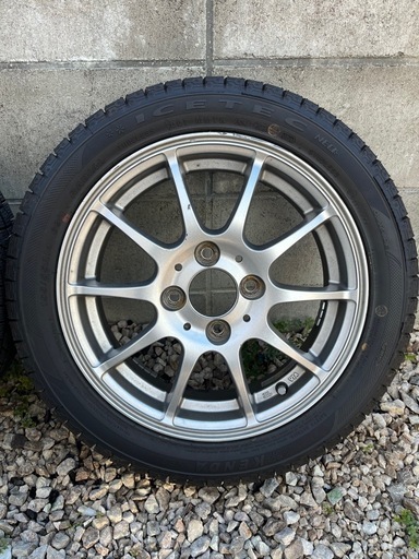 軽　スタッドレスタイヤ　ホイール　155/55/14 バリ溝