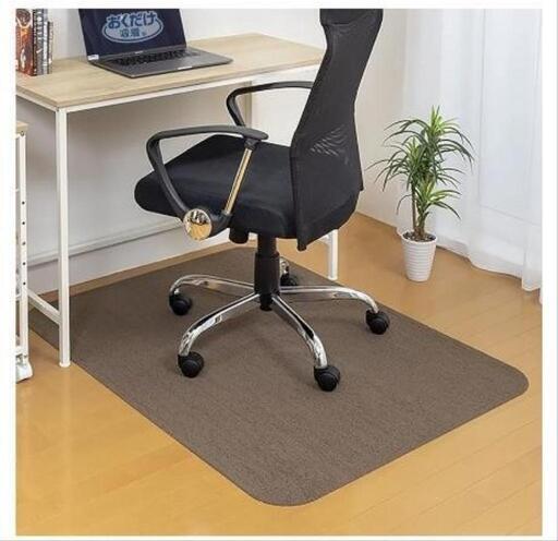 サンコー チェアマット ずれない ゲーミング デスクマット 床保護 マット 滑り止め おくだけ吸着 90×120cm ブラウン 日本製 KL-10