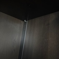 本棚　チェスト　木目ブラックの画像