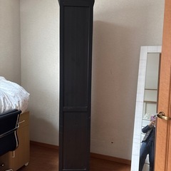 本棚　チェスト　木目ブラックの画像