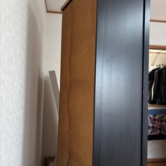 本棚　チェスト　木目ブラックの画像
