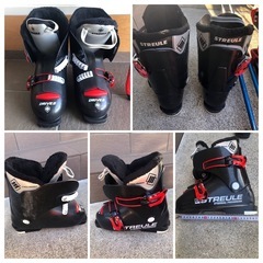 【試着可】キッズスキー3点セット　小学生低学年〜中学年用　板140㌢の画像