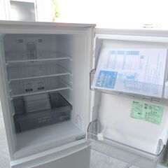 △MITSUBISHI 三菱 ノンフロン冷凍冷蔵庫 MR－P15EG－W形 動作品 2021年製 ホワイト/管理3920の画像
