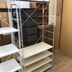 ★ジモティ割あり★ 無印良品 スチールユニットシェルフ ナチュラ...