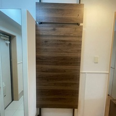 突っ張り壁面収納パンチングボード Nポルダ(幅80cm ミドルブ...
