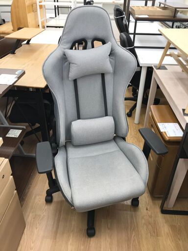 ★ジモティ割あり★  ゲーミングチェア グレー クリーニング済み KJ7894