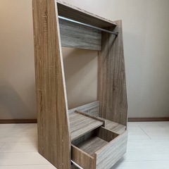 引き出し収納付き ハンガーラックの画像