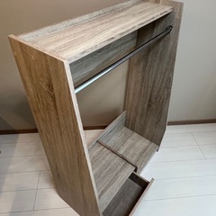 引き出し収納付き ハンガーラックの画像