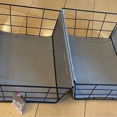 ワイヤー布収納　グレー　ダイソー