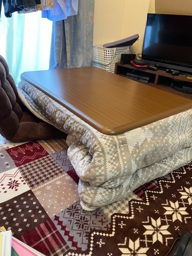 大きめのローテーブル兼こたつ、こたつ布団