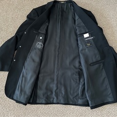 Savile Row ブラックフォーマルスーツ高級礼服カシミア96 A7 結婚式の画像