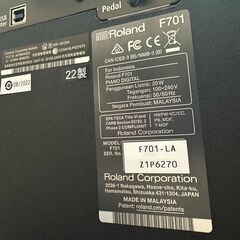 17093 美品 Roland 電子ピアノ F701-LA ライトオーク 2022製 88鍵 動作確認済み スリムピアノ Bluetoothの画像