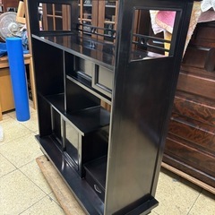 サペリ 九重 飾り棚 茶棚 茶箪笥 シェルフ 和家具の画像