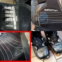 SALOMON 24.5cm スノーボードブーツ KAMOOKS THERMIC FIT ブラック×ブルー スノボブーツ サロモン 札幌市 新道東店の画像