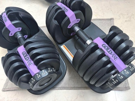 creer クレエ 可変式ダンベル 24kg ダイヤル式 アジャスタブル 土台付