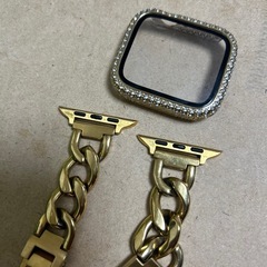 Apple Watch series4 44mm用　ゴールドカバー&ジルコニアカバーの画像
