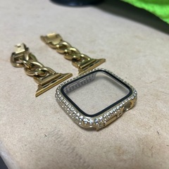 Apple Watch series4 44mm用　ゴールドカバー&ジルコニアカバーの画像