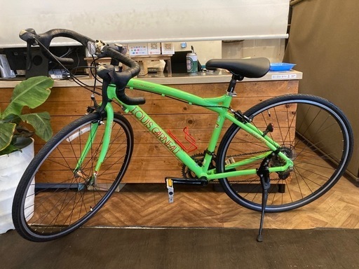 【訳あり！LOUIS GARNEAU CR07前後タイヤ・チューブ新品！】アルミフレーム　3×7速　700×28cロードバイク　グリー