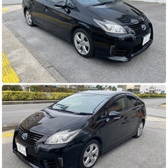 🉐人気の黒　トヨタ プリウス Ｓ　スマートキー　ナビＴＶ　ＣＤ　...