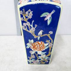 有田焼 花瓶 花鳥角瓶 高さ約36㎝ 刻印あり 美術査定済 壺