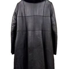 美品 Leilian ラムレザーコート ブラック 9号 羊革×フォックス パッチワーク クラシック レディース アウター 毛皮 レリアン 札幌市 中央区 南12条の画像