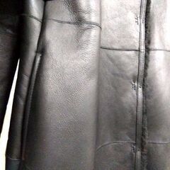 美品 Leilian ラムレザーコート ブラック 9号 羊革×フォックス パッチワーク クラシック レディース アウター 毛皮 レリアン 札幌市 中央区 南12条の画像