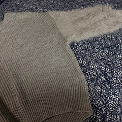 GLOBALWORK⭐︎M⭐︎ふんわりファー柔らかニット⭐︎グレー⭐︎未使用の画像