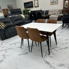 展示品現品✨セラミックトップダイニングセット🌸チェア4つ🌸他にもテーブルSETあります！の画像