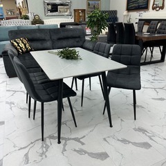 展示品現品✨セラミックトップダイニングセット🌸チェア4つ🌸他にもテーブルSETあります！の画像