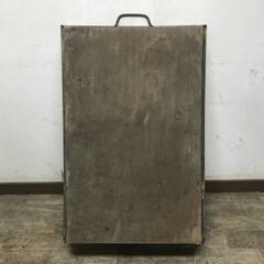 🔷🔶🔷BF17/86　特大 ブリキトレイ W91×D60×H16.5cm 両取手 雑貨 園芸 育苗箱 ケース ブリキトレー 昭和 レトロ 中古品■★🔷🔶🔷の画像