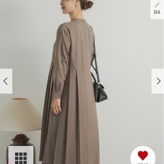 11000円　新品 アーバンリサーチ ドアーズ サイドプリーツ切替ワンピース グレージュの画像