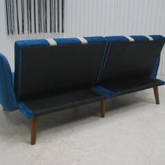 ■ミキインテリア■ 引き取り限定■ 通　常価格24200円　未使用 ソファーベッド 3人掛け ベルベット素材 引き取り限定特価18,800円の画像