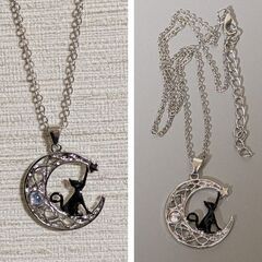 ムーンストーン/キャットネックレス①（新品）の画像