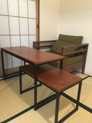 1人掛けソファ　天然木　アンティーク