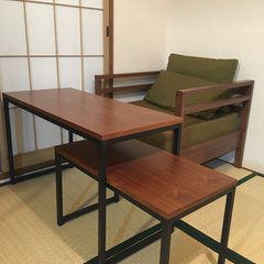 1人掛けソファ　天然木　アンティーク