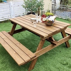一体型ピクニックテーブル