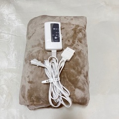 電気毛布 掛け敷き 188×130cm ベージュ 洗濯可