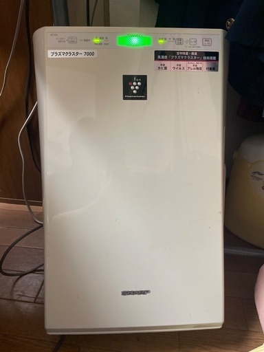 空気清浄機　SHARPプラズマクラスター
