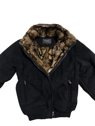 ショーンジョン　ジャケット　フェイクファー　黒色