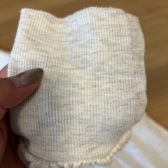 しまむら　LPサイズ　ロングワンピース　マタニティ　グレー　灰色　刺繍の画像