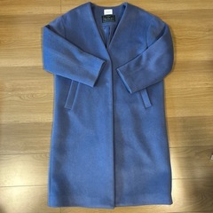ローリーズファーム　フリーサイズ　ロングコート　ブルー　きれいめ