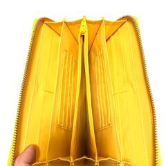 金運 長財布 黄色 ファスナータイプの画像