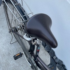 ブリヂストン　アルベルト　27インチ　ブラックシルバー通学仕様の画像